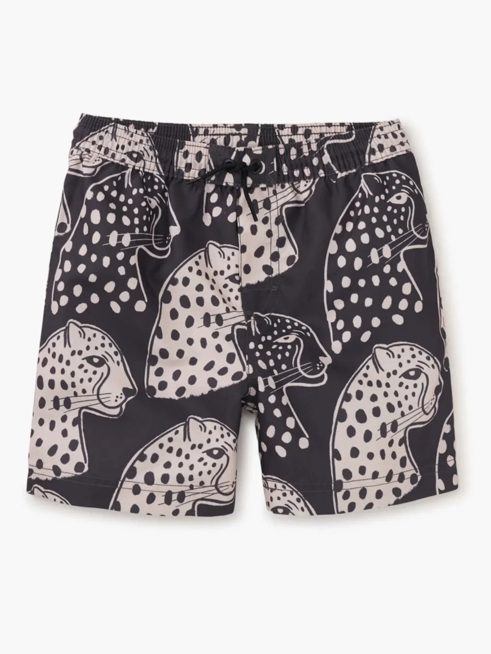 Tea Collection Mid-Length Swim Trunks, Block Print Jaguar